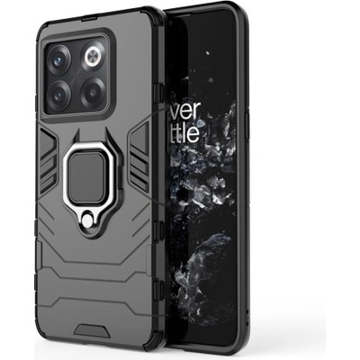 Púzdro OnePlus 10T 5G karbónové s držiakom čierne farba