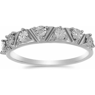 Nefertitis Prsten stříbrný s broušeným diamantem 058795 DIA