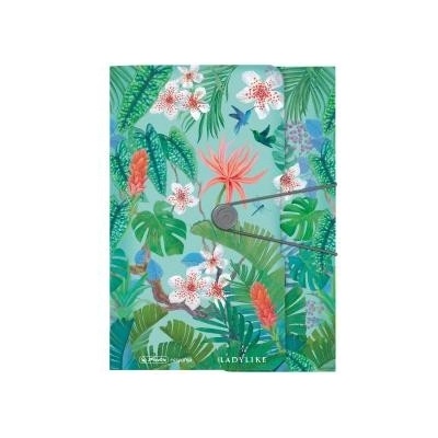 Plastový obal s gumičkou Herlitz Ladylike Jungle