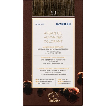 KORRES Боя за коса с арганово масло, 6.1 Тъмно пепеляворусо