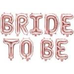 Party Deco Фолиев Балон Надпис ''Bride To Be'', Розово Злато (FB35M-019R)