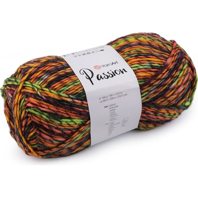 Prima-obchod Pletací příze Passion 100 g, barva 9 (1249) hořčicová