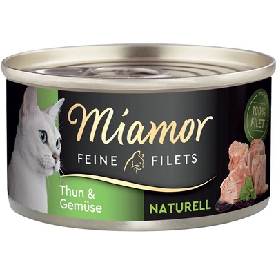 Miamor 24x80г Feine Filets Naturelle Miamor, консервирана храна за котки - риба тон със зеленчуци