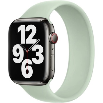 Apple Оригинална силиконова каишка за Apple Watch 44мм, 45мм, 46мм, Ultra, Ultra 2, Ultra 3 49 - Apple Mineral Green Solo Loop Band Size 7 (разопакован) (MN4E3ZM/A)
