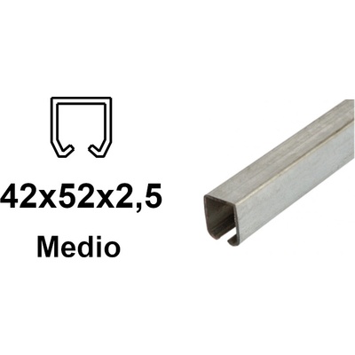 C-profil pro závěsnou bránu 42×52×2,5 1 m (ZB-CP42x52M-1)