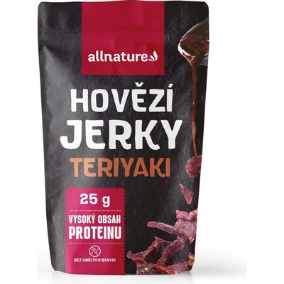 Allnature BEEF teriyaki jerky sušené hovädzie mäso s teriyaki príchuťou 25 g