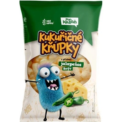 Pan Křupká Kukuřičné křupky s příchutí jalapeňos & sýr 50 g