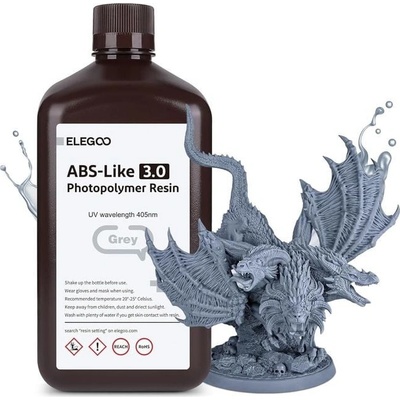 Elegoo ABS-like Resin V3.0 2KG Grey 50.103.0144 – Zboží Živě