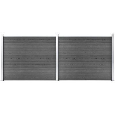 PLOT Z WPC 353X146 CM ČERNÝ – SADA