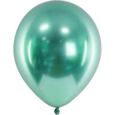 Party Deco Латексови Балони Хром, Бутилково Зелено - 30 см (chb1-012b-50)