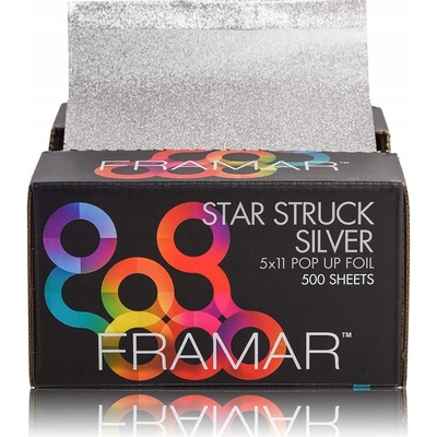 Framar Hliníková kadernícks folia v pásoch Star silver 12,7 x 27,9 500 ks