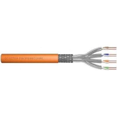 Digitus DK-1743-VH-050 Cat7 SFTP S-STP, 1200 MHz Dca EN 50575, AWG 231, 50m, oranžový