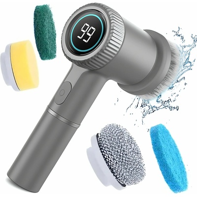 Verk 27333 Elektrický čistící rotační kartáč 5 v 1 šedý – Zboží Dáma