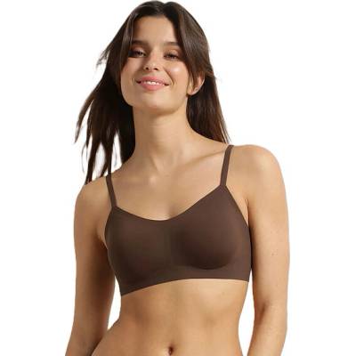 DIM INVISIBLE MICRO BRALETTE hnedá