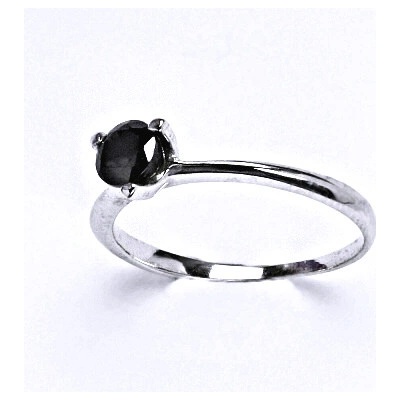 Čištín Stříbrný se syntetickým černým zirkonem T 1458