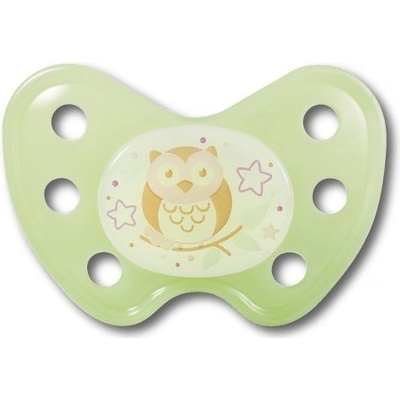 Dentistar Силиконова светеща залъгалка Dentistar - Бухалче, размер 1 (22203)