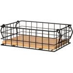 4LIVING Метален панер с бамбуково дъно (TB-4Living-632280)