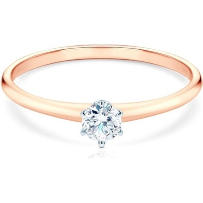 Savicki Zásnubný prsteň The Journey dvojfarebné zlato laboratórny diamant TJ R7 LAB RB
