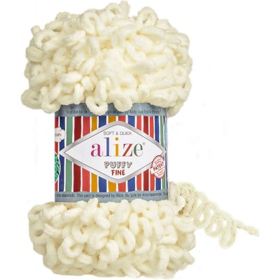 Alize Příze Puffy FINE 62 smetanová