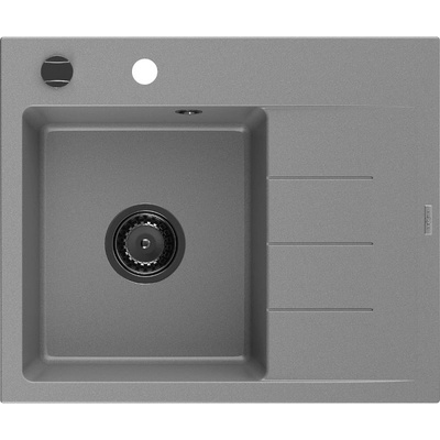 Mexen Ben гранитна кухненска мивка с 1 корито с отцедник, лява 600 x 500 мм, (6522605000-71-B)