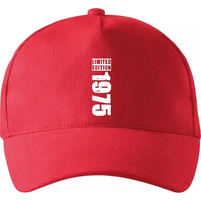 Limited edition 1975 pruh so zahnutým šiltom a látkovou sponou Červená