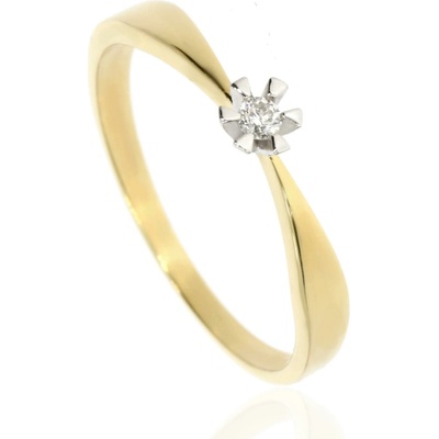 Zlatnictví Helios zlatý prsten s diamantem B46295