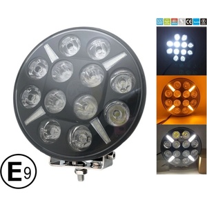  LED Диоден Халоген Dark knight Фар с DRL бяло - жълто оранжев габарит Ø 218мм 12V - 24V E-mark E9 за Джип Камион Трактор