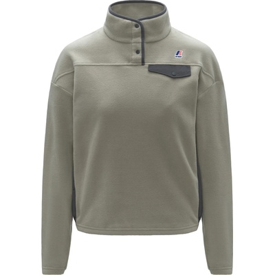 K-Way Дамски пуловер K-Way Women's Benedicte 4.0 Polar Jumper - Green Oak / Grey Shadow (117-3424-0113)