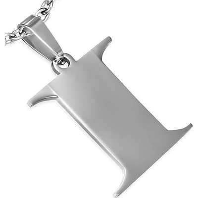 Šperky Eshop Přívěsek z chirurgické oceli zrcadlově lesklé písmeno "I" S12.27