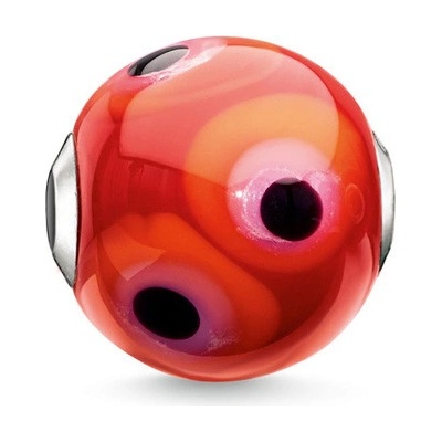 Thomas Sabo Glass Karma Beads K0284 017 10 Skleněný červeno-oranžový