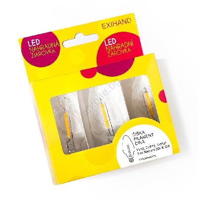К-кт 3x LED Резервна крушка CONE E10/20V/0, 1A прозрачен (EX0126)