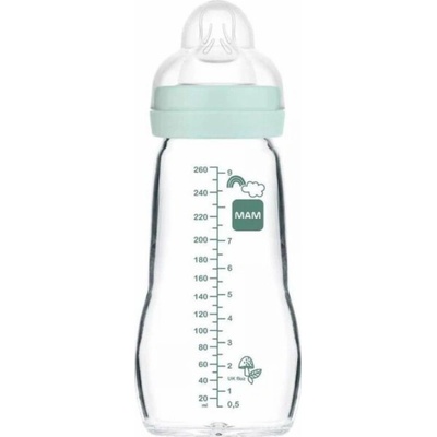 Mam Skleněná lahev Feel Good Forest modrá 260 ml