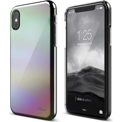 elago S8 Slim Fit 2 Case - качествен поликарбонатов кейс за iPhone XS, iPhone X (шарен)