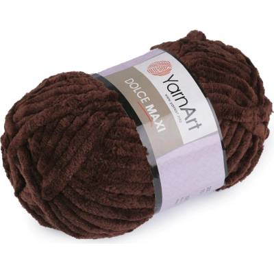 Pletací žinylková příze Dolce Maxi 200 g Varianta: 16 (775) hnědá čokoládová, Balení: 1 ks 44261/89690/236677