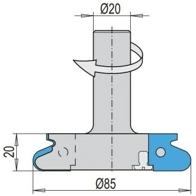 Profilový nůž pro frézu na nábytkové úchytky RH+ CNC B22-CNC 1kus