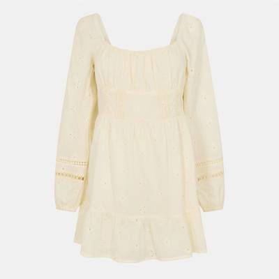 Jack Wills Рокля Jack Wills Long Sleeve Boho Dress Women's - Vintage White