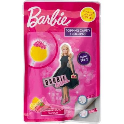 Barbie popping lízanka 15 g