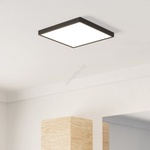 EGLO 901331 - Таванно LED осветително тяло за баня FUEVA, 13W/230V, 29x29 см, IP44, черно (EG901331)