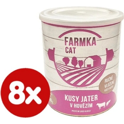 FARMKA CAT s pečeňou 8x 800 g