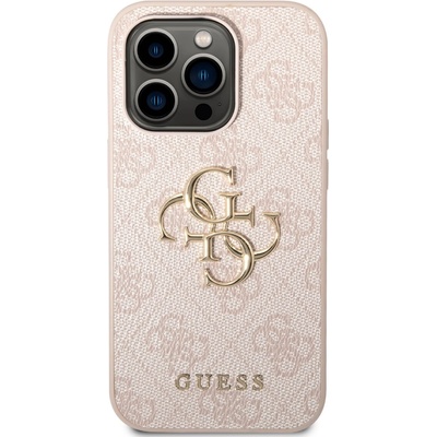 GUESS Калъф Guess - PU 4G Metal Logo, iPhone 14 Pro Max, розов (3666339088811)