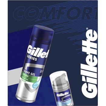 Gillette Comfort Series gél na holenie 200 ml + krém po holení 50 ml darčeková sada