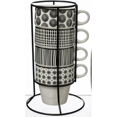 Secret de Gourmet Porcelánový hrnček so stojanom Bohemia 4 x 260 ml