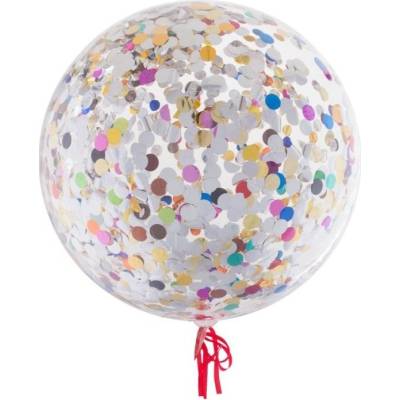 Balónek s barevnými konfetami 45 cm