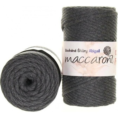 Maccaroni Abigail 5 mm Tmavě šedá