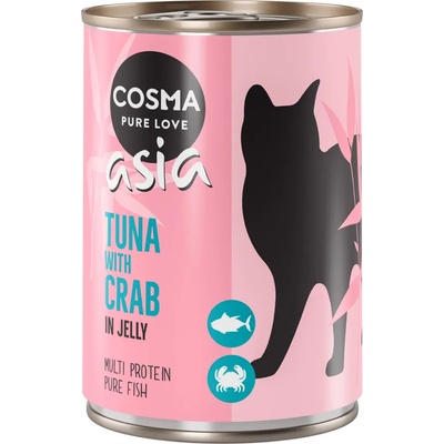 Cosma 6х400г Asia Cosma, консервирана храна за котки - пиле с пилешки дроб