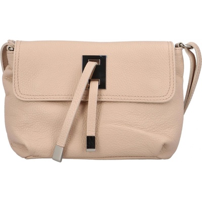 Dámská kožená crossbody kabelka světle ItalY Porta B růžová růžová