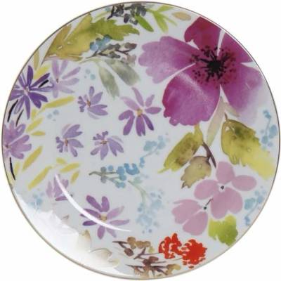 Talíř dezertní "KVĚTY" 19x2cm - porcelán
