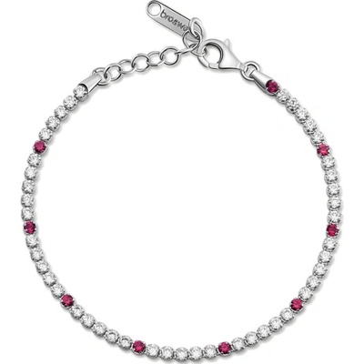 BROSWAY strieborný náramok Fancy Passion Ruby BWFPR131