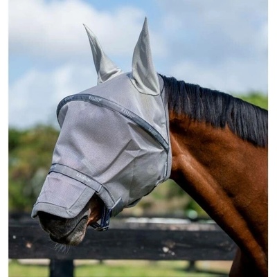 Horseware Maska proti hmyzu Rambo Plus s nosem silver titanium grey & silver – Zbozi.Blesk.cz