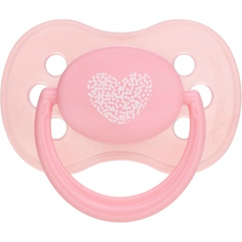Canpol babies Силиконова залъгалка Canpol - Pastelove, 0-6 месеца, розово сърце (22/416c)